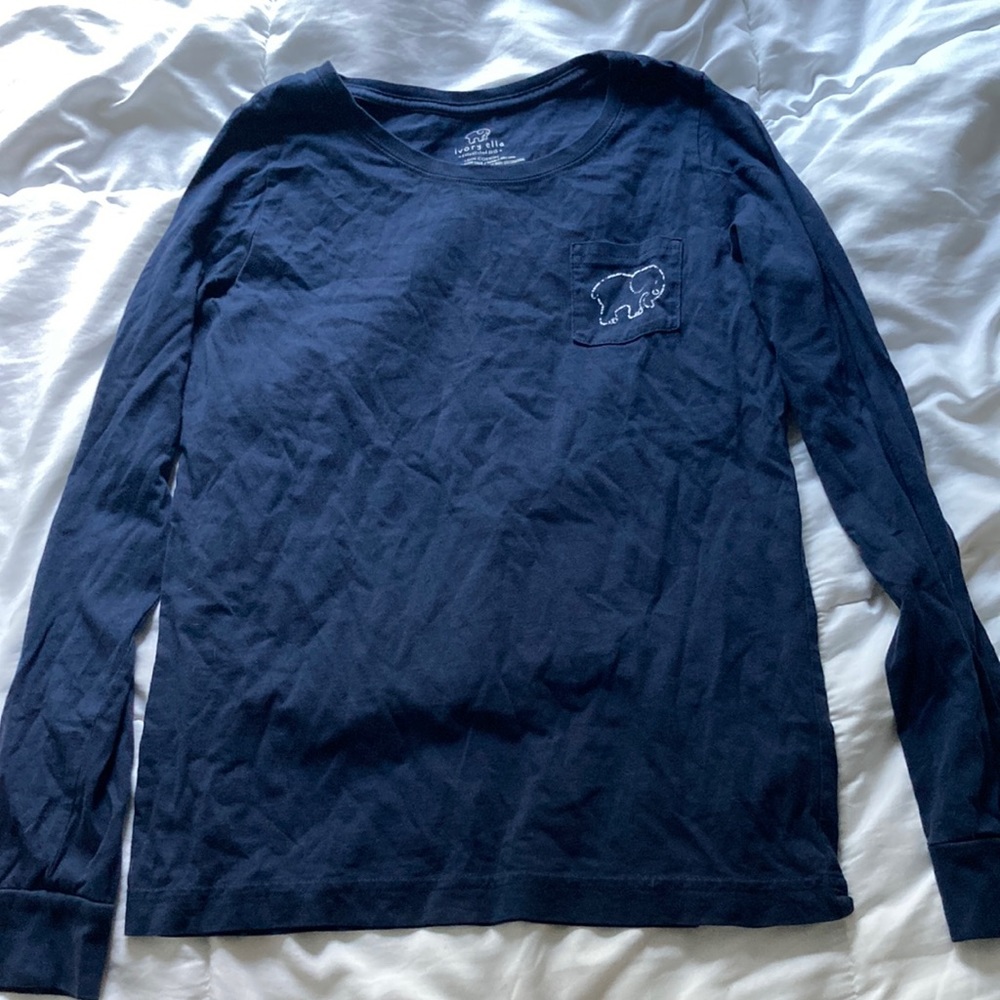 Ivory Ella Navy Blue long sleeve top